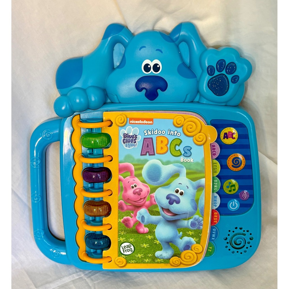 LeapFrog Blues Clues and You Skidoo into ABCs Book Educational Toy Blue Magenta